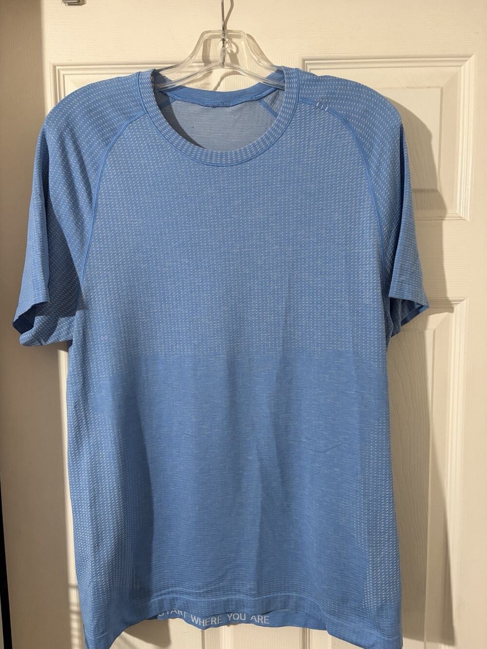 Lululemon Metal Vent Tech Mens Shirt Blue Sz M Short Sleeve